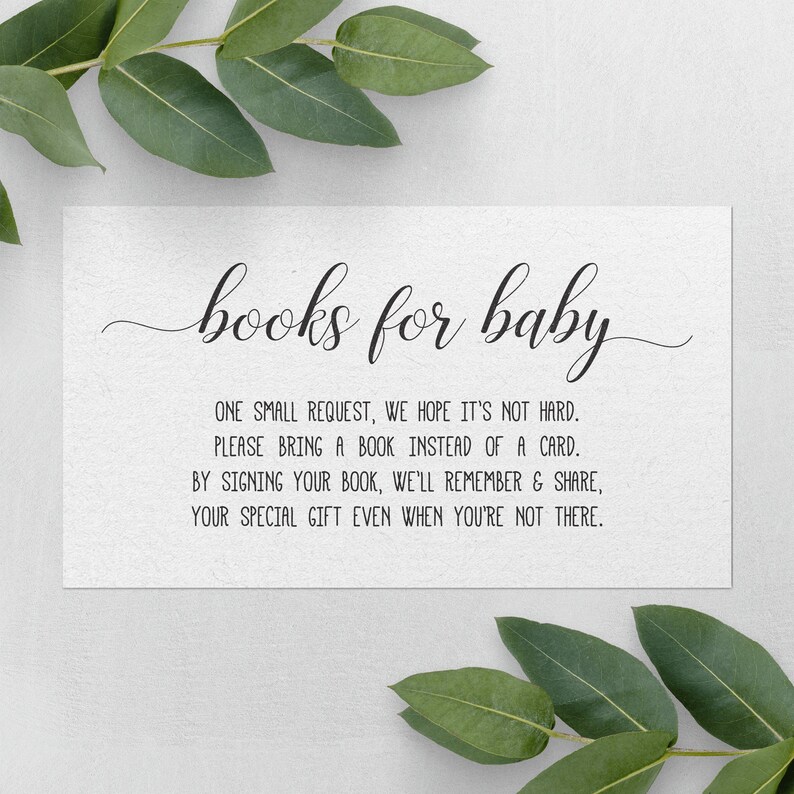 Book Request Card Printable Book Request Insert Baby Shower | Etsy