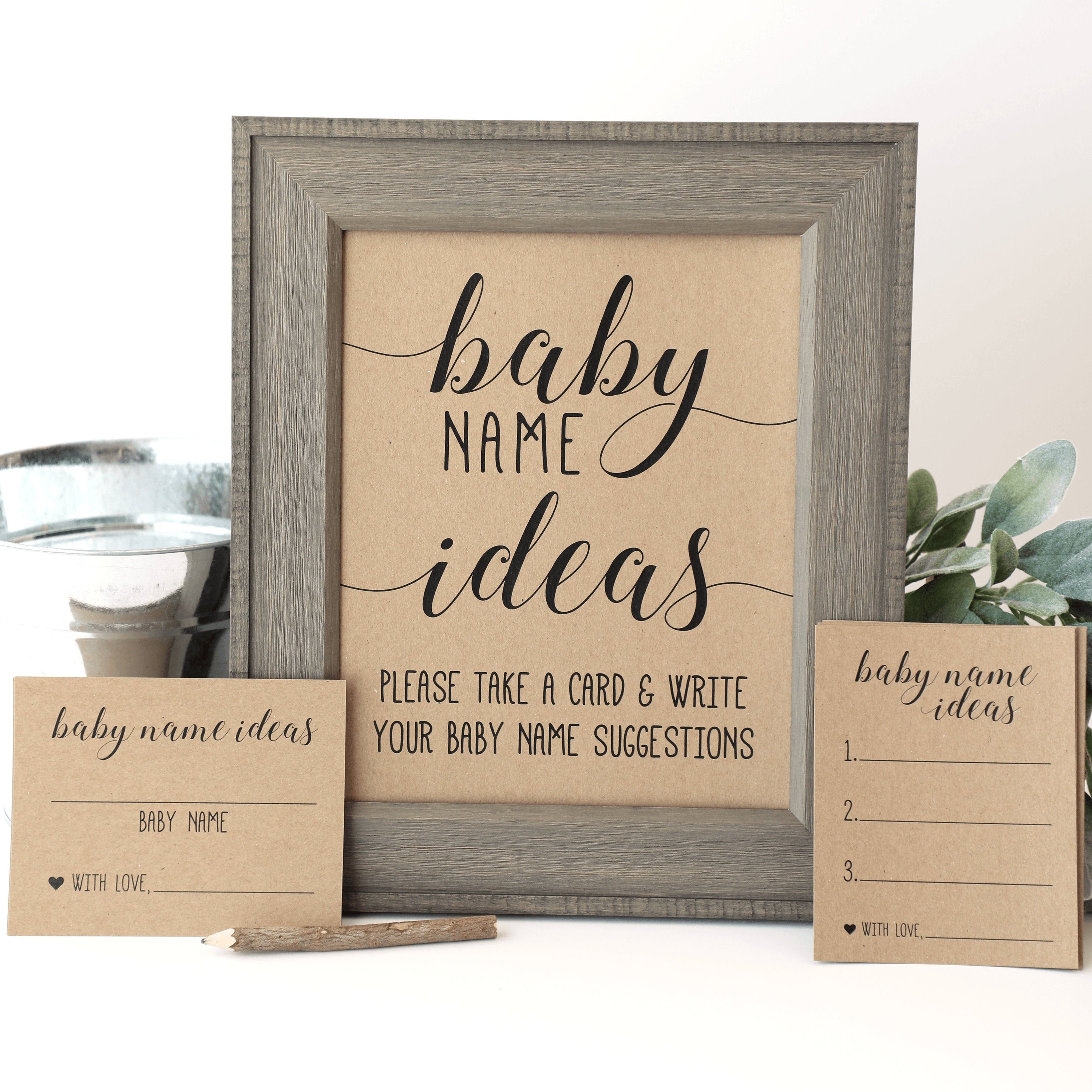 Baby Name Ideas Baby Shower Game Baby Name Suggestions Etsy Australia