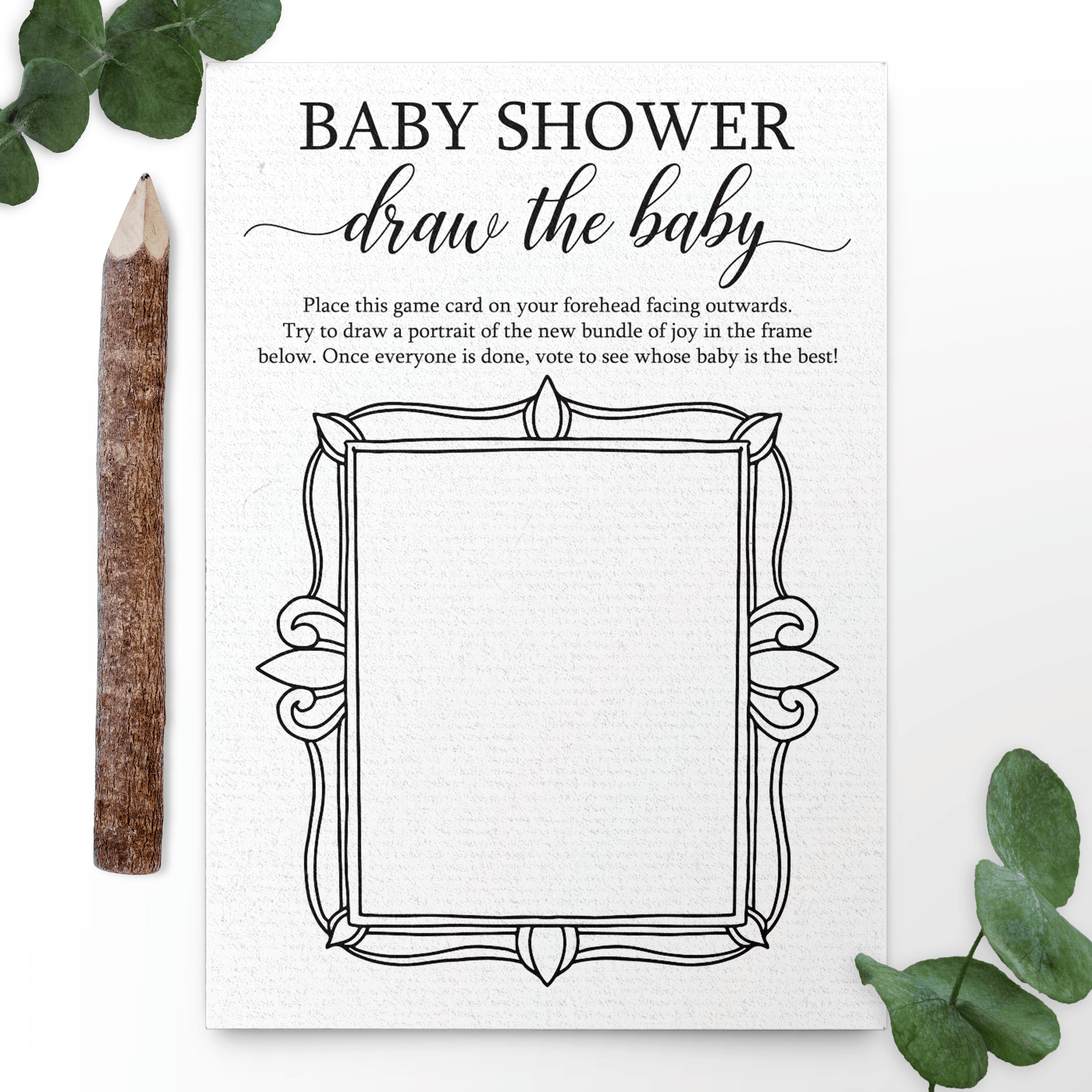 Draw the Baby Baby Shower Draw the Baby Baby Shower Games Etsy