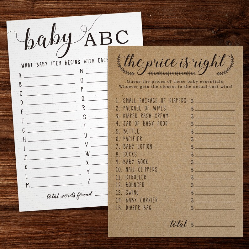 10 Baby Shower Game Bundle . Baby Shower Games . Baby Shower Etsy UK