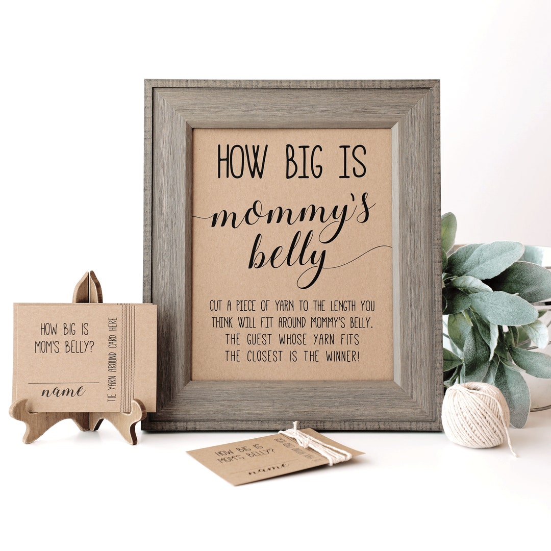 How Big is Mommy's Belly Game, Baby Shower Games Etsy