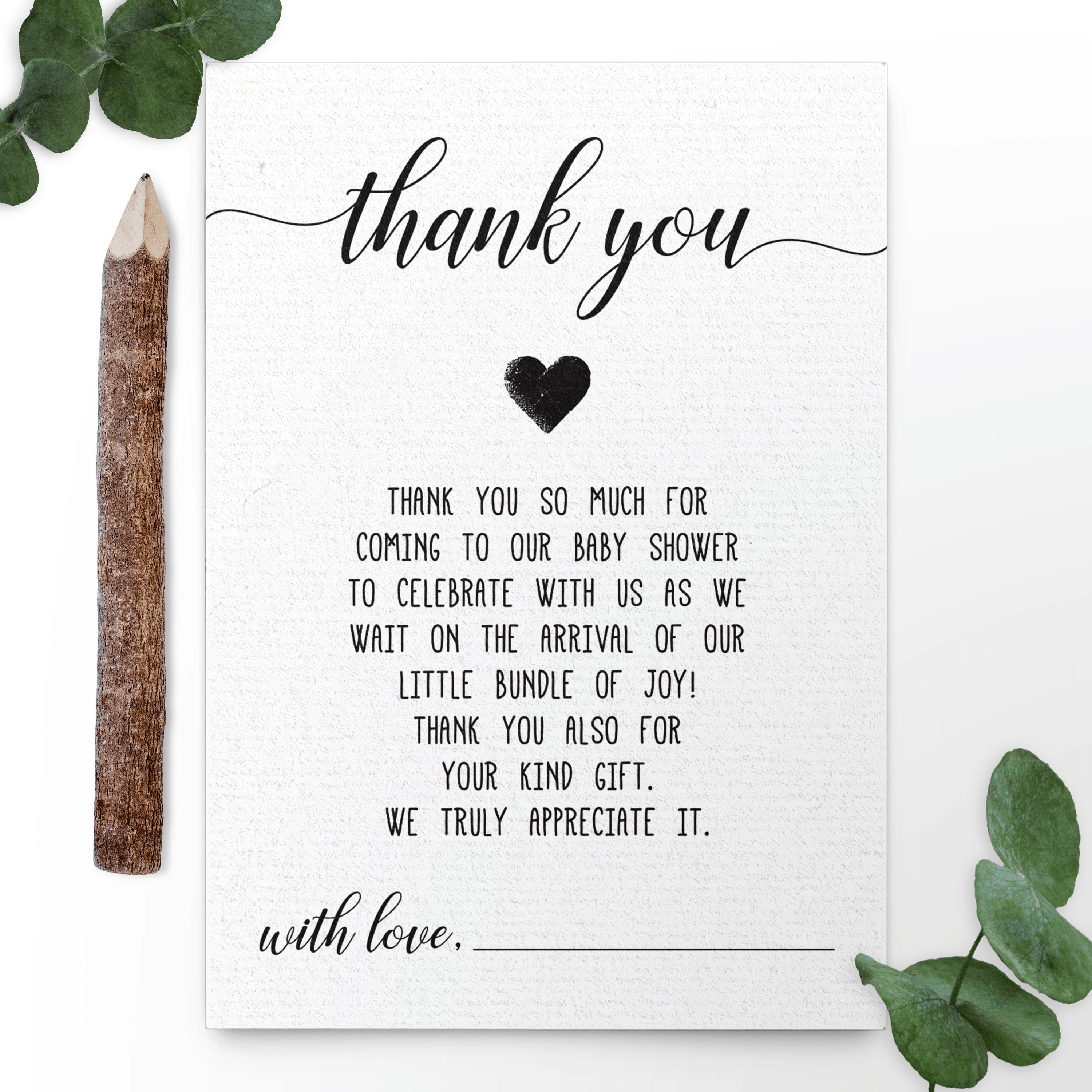 PRINTED Baby Shower Thank You Note Cards TK1 - Etsy