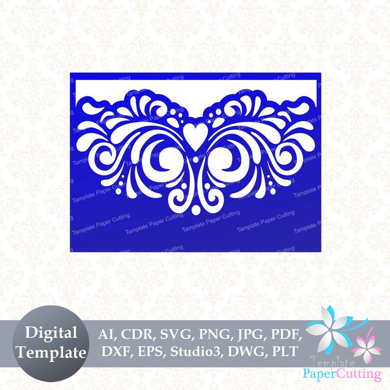Download Set Cricut Wedding Invitation Template Gate Fold / Tri ...
