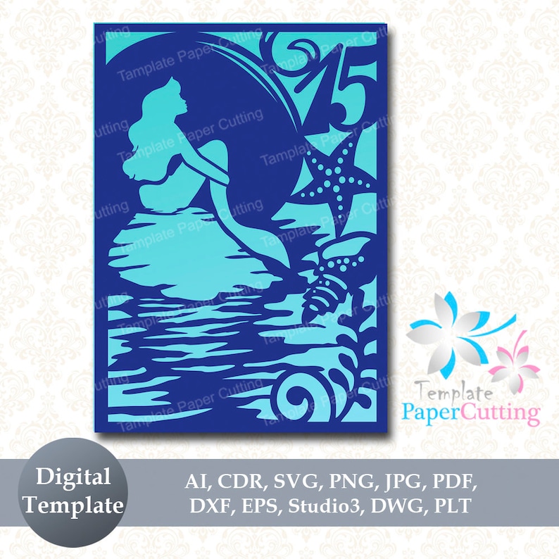 Free Free 245 Mermaid Invitation Svg SVG PNG EPS DXF File