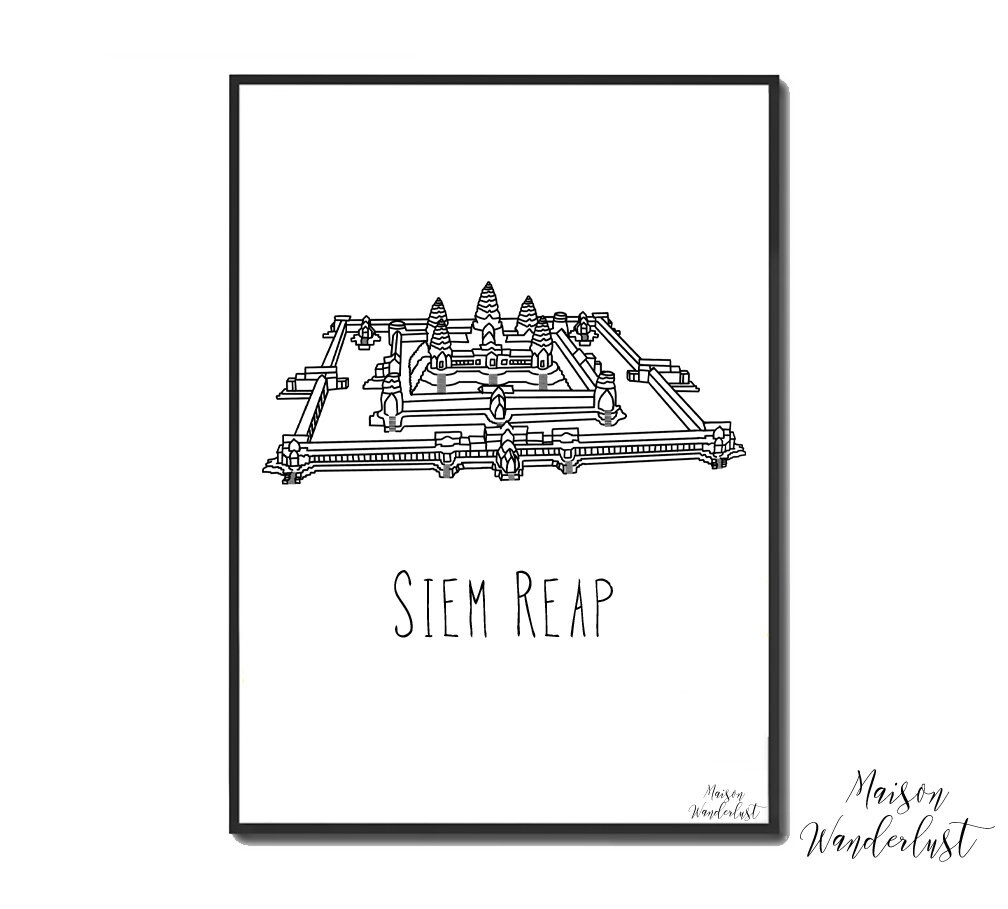 Tableau/Affiche - Angkor Wat Siem Reap, Cambodge