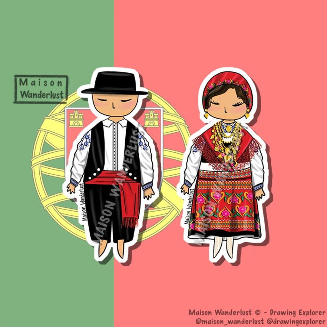 Traje tradicional portugués Niño y niña Portugal, Sur de