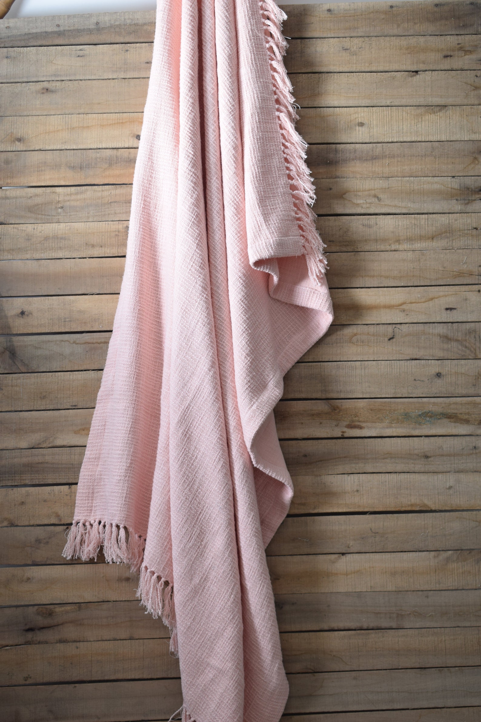 Coral Fringed throw Blanket cool and warm Coral Winter Etsy