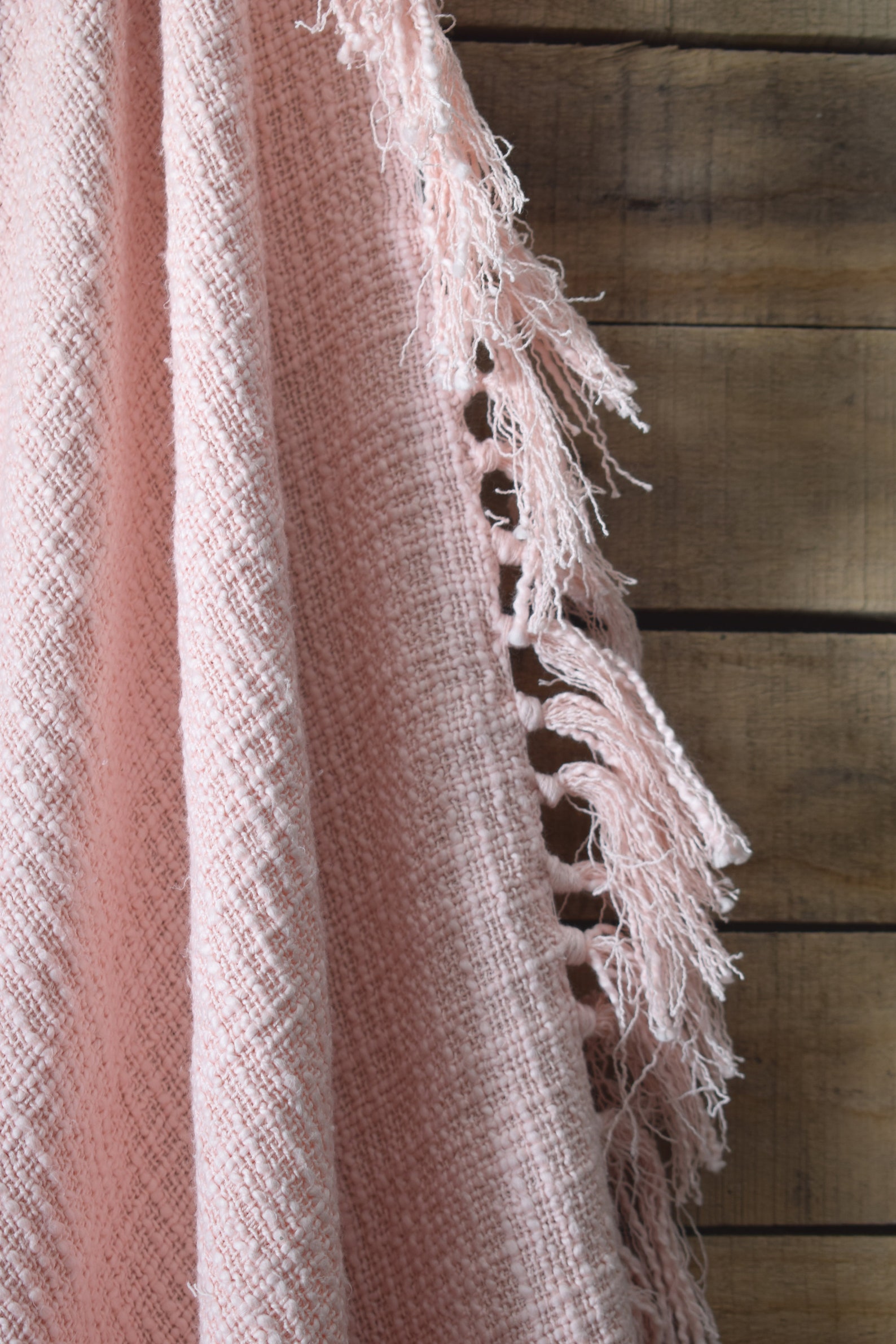 Coral Fringed throw Blanket cool and warm Coral Winter Etsy