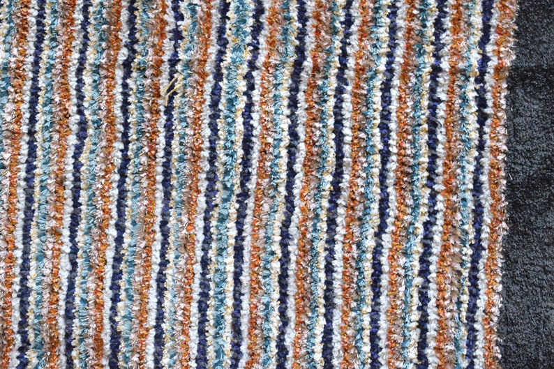 2x5 Ft Multicolor Stripe Rug Runner Bath Mat Rubber Etsy