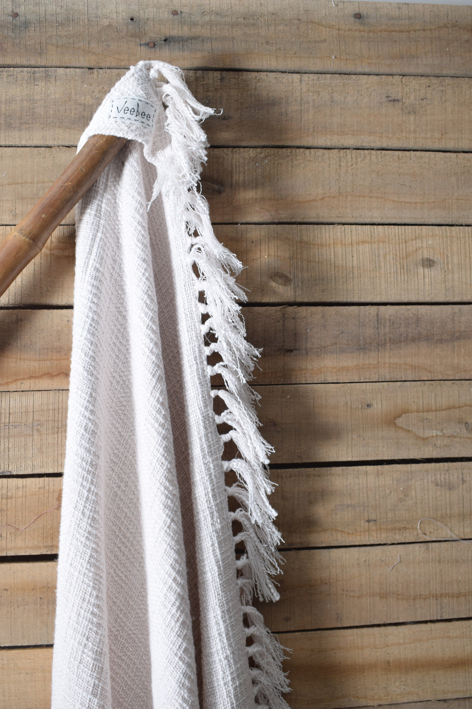 Handmade Fringed throw Blanket cool and warm White Textured Etsy