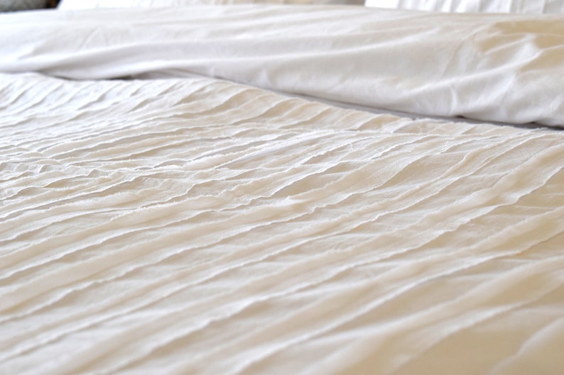 White Fringe Standard sham King sham Euro sham Striped Etsy