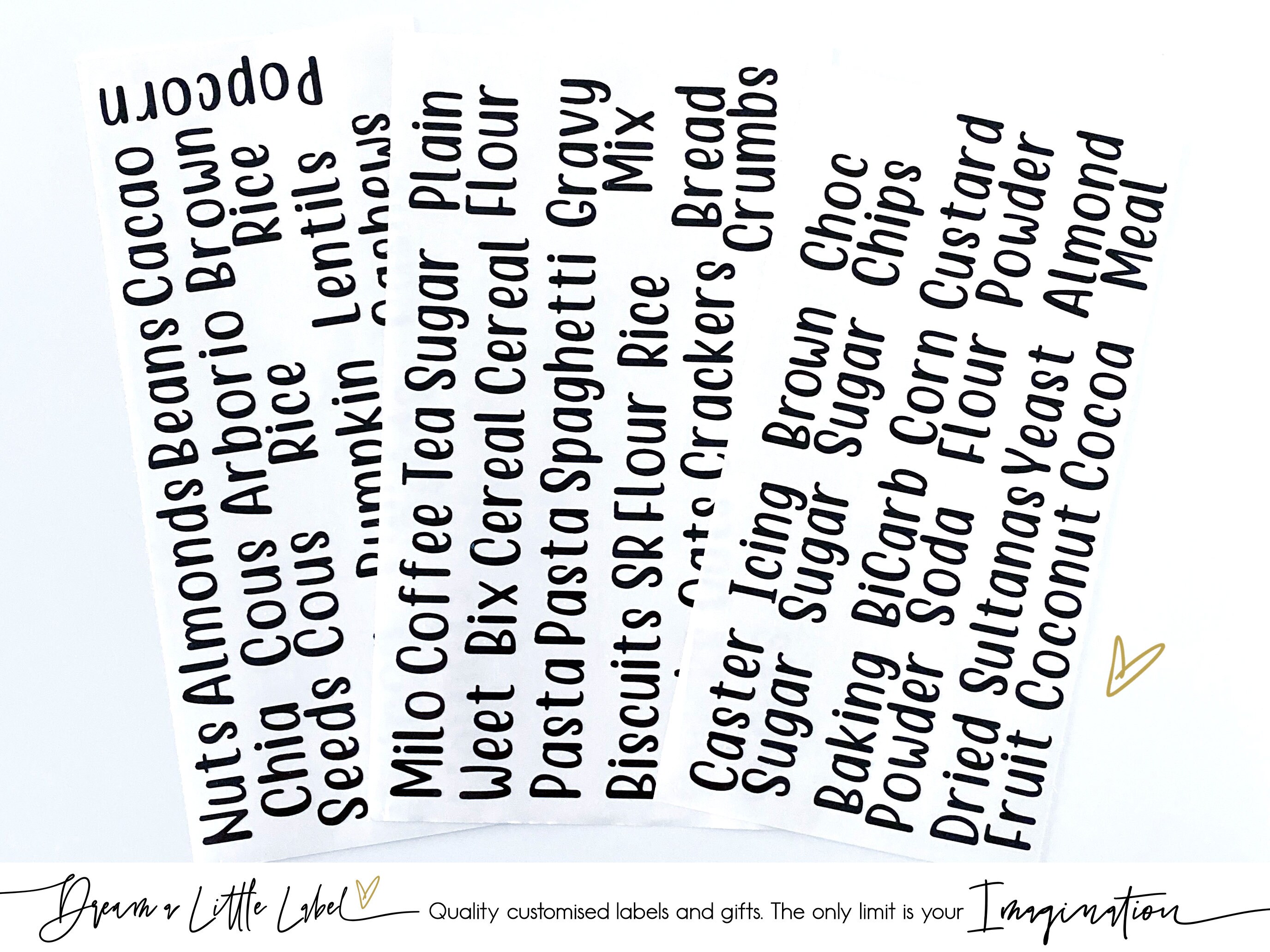 NEW Vinyl Pantry Labels. Essentials Baking Label Sets. Kitchen Etsy