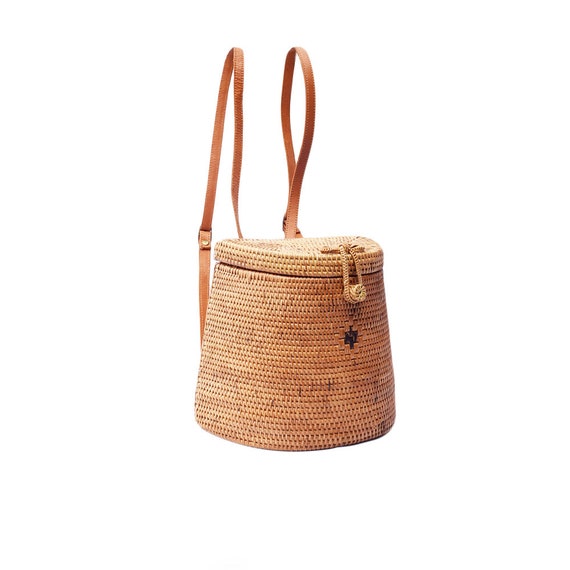 woven rattan bag