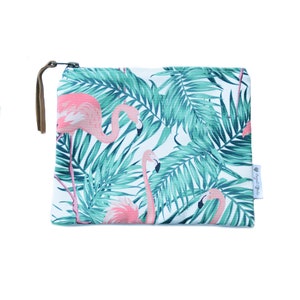Bikini Bag - Flamingo - Wet Bag, Dry Bag, Bring to beach to put your wet swimsuit in!