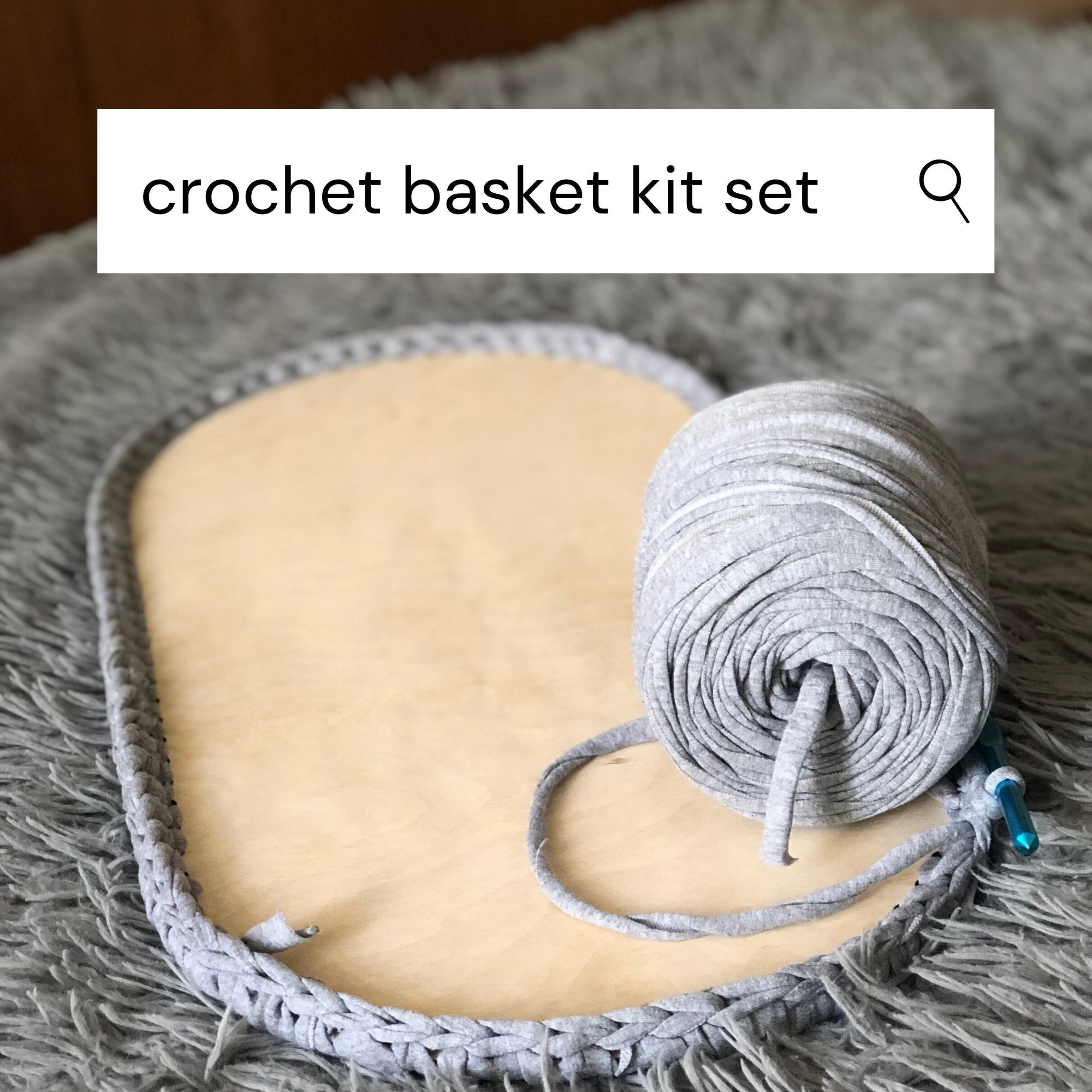 Crochet moses basket pattern moses basket kit Crochet Basket Etsy
