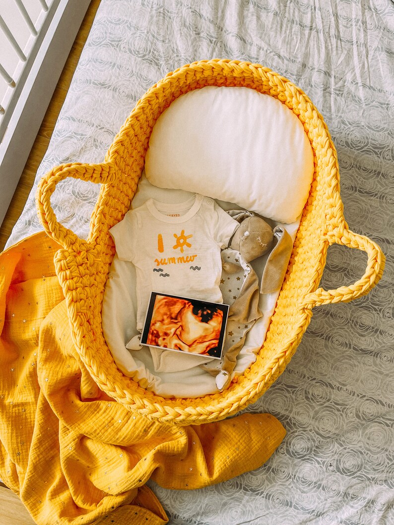 Crochet Moses Basket Pattern Moses Basket Kit Crochet Basket Etsy