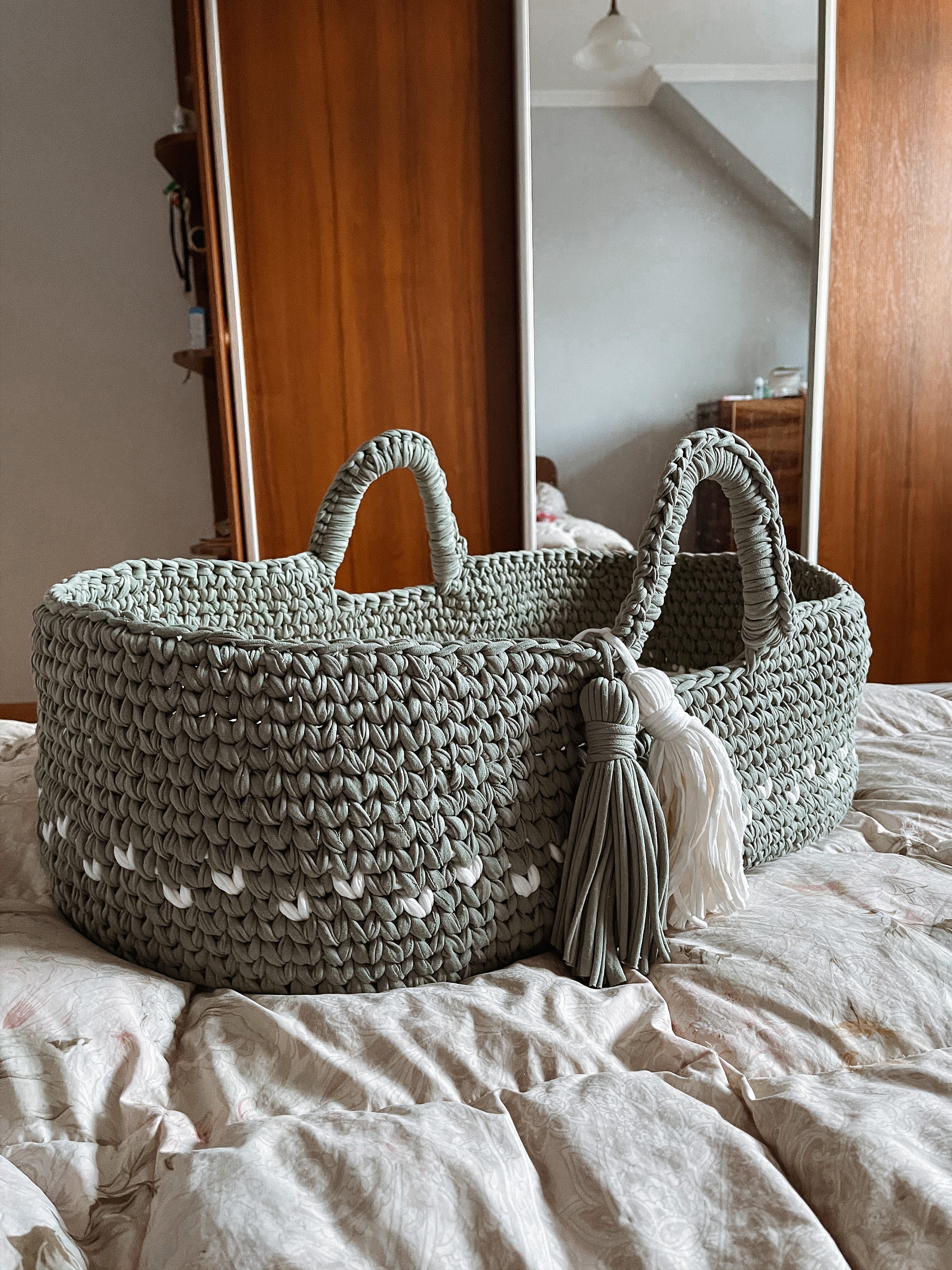 Moses Basket Crochet Pattern. Baby Knitting Pattern. Baby Etsy UK