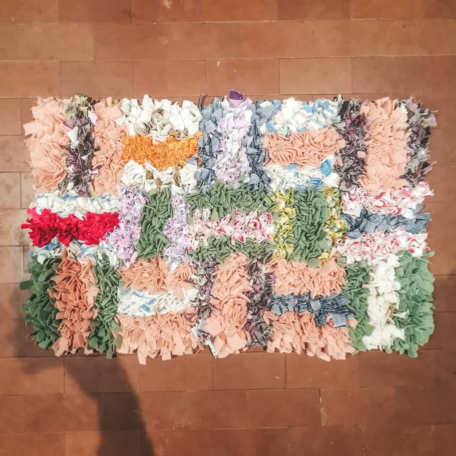 Rectangle Parquet Pattern Rag Rug by F&B Crafts Handmade Etsy