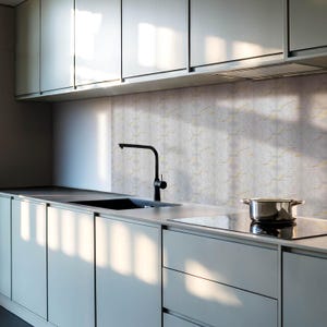 Elegant Marble Pattern PVC Wall Tiles, Gray Tile Stickers, Peel and Stick Tiles, Texture Tile Stickers, Bathroom Tile Stickers