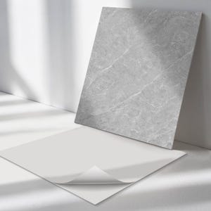 Natural Stone Texture Tile Stickers, Gray Peel and Stick Tiles, Tile Stickers, Texture PVC Wall Tiles, Bathroom Tile Stickers