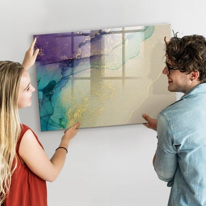 Elegante tablero magnético de abstracción, centro de comando, tablero de exhibición multicolor, organizador de pared con patrón de abstracción, marcador de borrado en seco