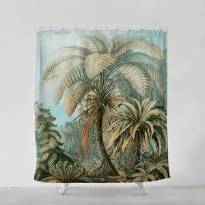 Tropical Jungle Scene shower curtain - Bathroom art - Bohemian - Home decor - Bathroom Sets - Gift - Bath Curtain - Bath Decor S#67