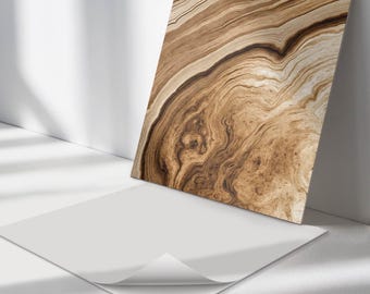 Natural Wood Patterns Tile Stickers, Brown Peel and Stick Tiles, Tile Stickers, Texture PVC Wall Tiles, Bathroom Tile Stickers