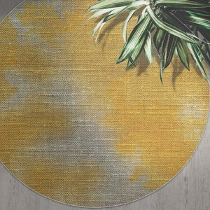 Tismana Round Vinyl PVC Mat, Retro Flooring, Vinyl Carpet, Vinyl Runner Rugs, PVC Mat, Easy-clean Home Decoration #6VM