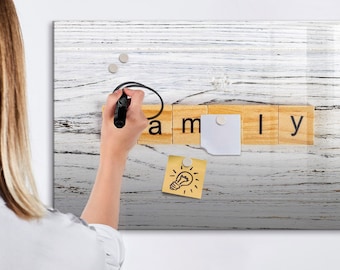 Family Magnetic Board, Command Center, Multicolour Display Board, Wall Organizer Fun board, Dry Erase Marker