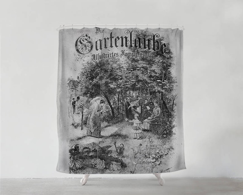 Bath Mat Bohemian Bathroom art Art Bath S#76 Vintage Garden Old style shower curtain Home decor Gift Bathroom Sets