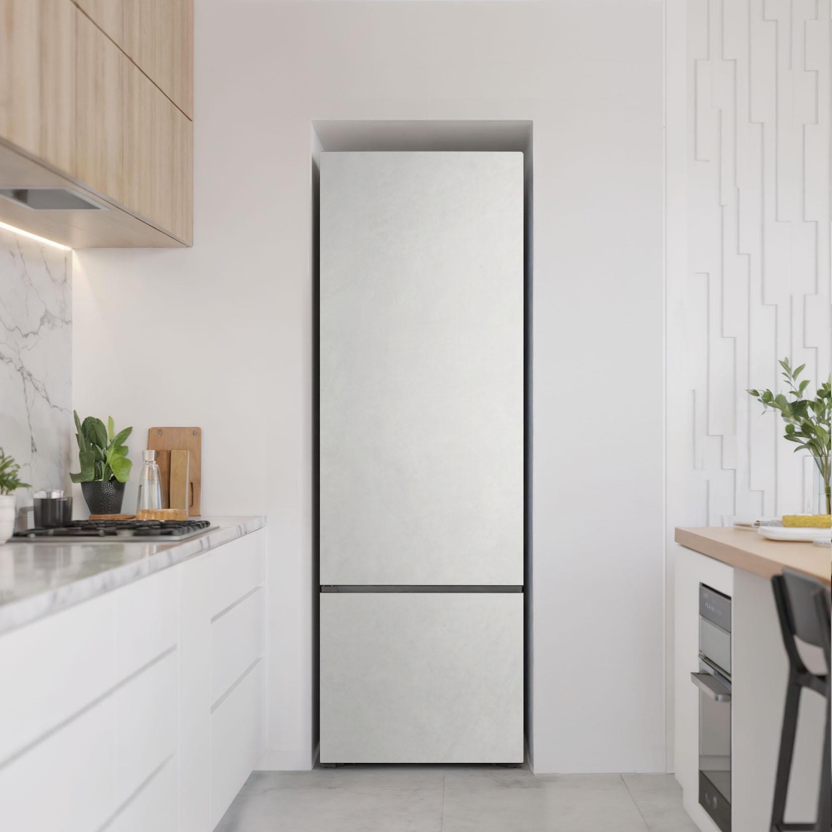 Ivory Color Fridge Magnetic Decal, White Modern Fridge Magnet