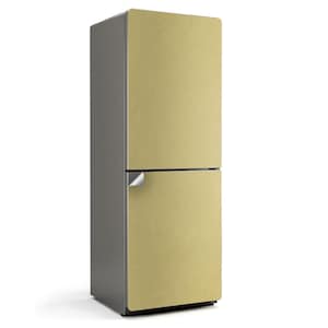 Color Yellow Fridge Wrap Sticker, Yellow Refrigerator Wrap, Kitchen Decoration, Patterned Stickers
