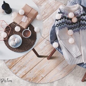 Bihor Round Vinyl PVC Mat, Floor Decor, Area Rug, Vinyl Runner Rugs, Linoleum Mat, Easy-clean Home Decoration #22VM