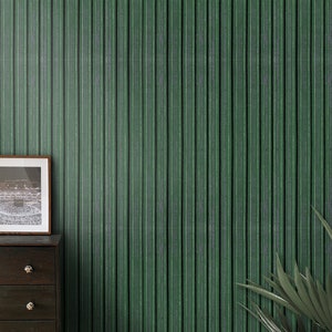 Rivestimento murale, Carta da parati con travi in legno verde, Carta da parati verde, Carta da parati nera, Carta da parati a righe, Carta da parati a mosaico, Carta da parati rimovibile