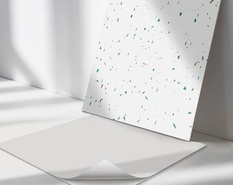Abstract Spots PVC Wall Tiles, Green Tile Stickers, Peel and Stick Tiles, Texture Tile Stickers, Bathroom Tile Stickers