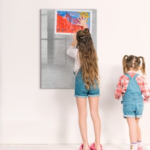 Tablero magnético de hormigón brillante, lista de tareas para la pared, tablero de mensajes gris, patrón de textura de lista de tareas para la pared, marcador + esponja