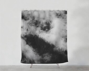 Foggy hils shower curtain - Bathroom art  - Wanderlust - Bohemian - Home decor - Bathroom Sets - Gift - Wall Art - Bath Decor S#8