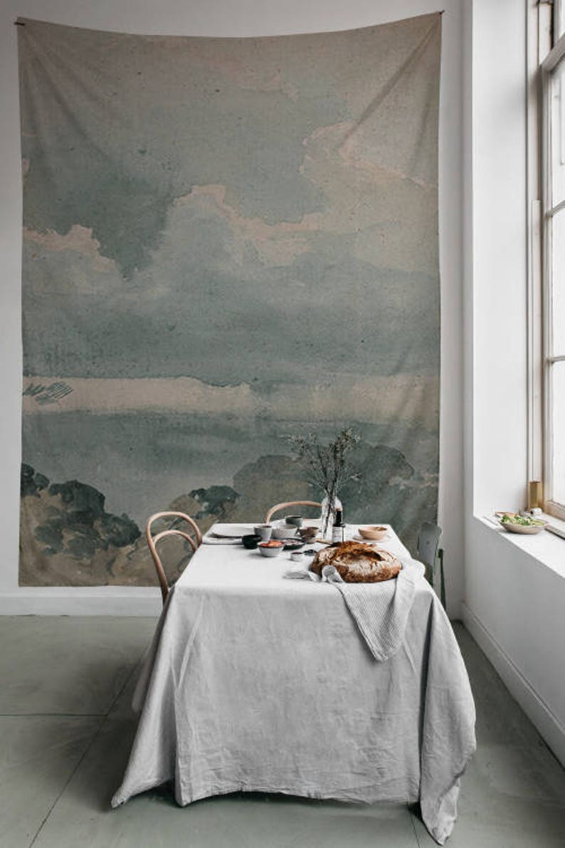 Vintage Clouded Wall Tapestry Tapestry Wall Hangings Etsy