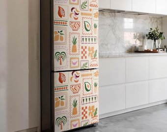 Stickers Autocollants Pour Frigo - Décoration Murale Fleurs Blanches, 3 Tailles (S/M/L), Vinyle PVC, Facile à Poser