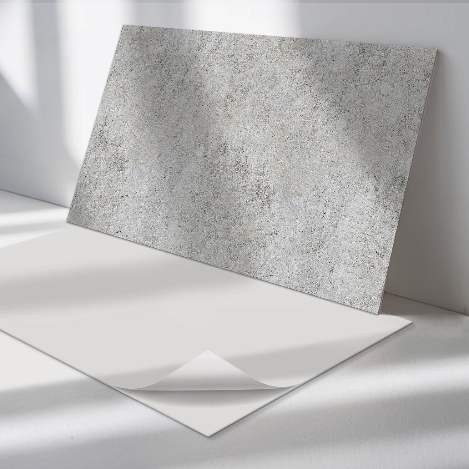 Raw Concrete Texture Panel Stickers, Gray Self Adhesive Panels ...