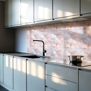 Marble Accents PVC Wall Tiles, Beige Tile Stickers, Self Adhesive Tiles, Texture Tile Stickers, Wall Tile Stickers