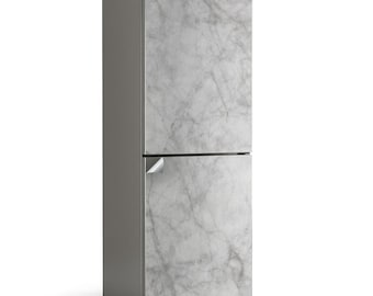 Décalcomanie de réfrigérateur motif marbre veiné gris, décoration de réfrigérateur, décoration de cuisine