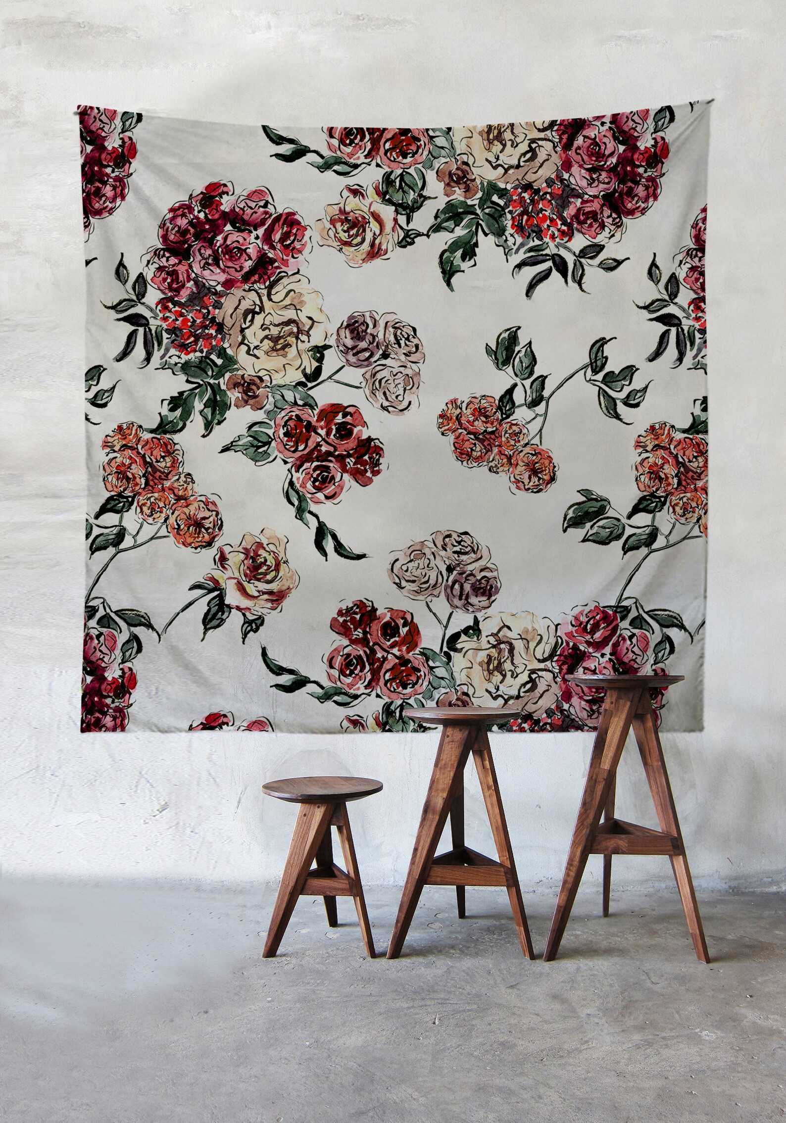 Romantic roses Wall tapestry Tapestry Wall Hangings | Etsy
