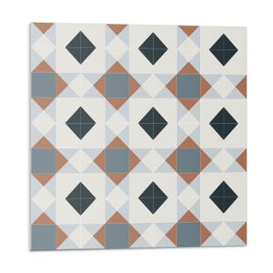 Geometric Tile Pattern PVC Wall Tiles, Gray Tile Stickers, Self Adhesive Tiles, Texture Tile Stickers, Wall Tile Stickers