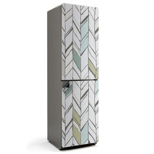 Delicate Geometric Pattern Fridge Magnetic Decal, Turquoise Stylish Fridge Magnet, Kitchen Decoration, Fridge Mat