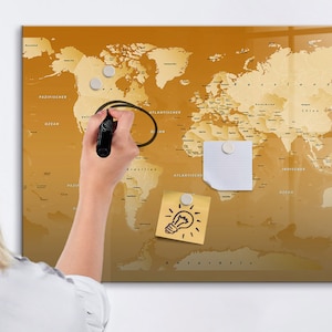 Tablero magnético con mapa del mundo, mapa de países visitados, lugares dorados en los que has estado, rastreador de viajes de lugares en los que has estado, marcador de borrado en seco