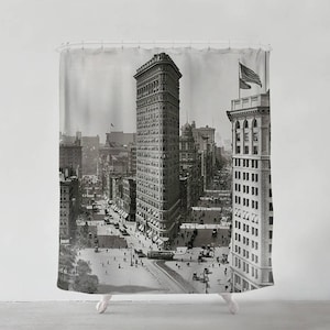 Flatiron Building - Duschvorhang - Boho - Badezimmer Kunst - Home Dekor - Badezimmer Sets - Geschenk - Badvorhang - Manhattan - S#100