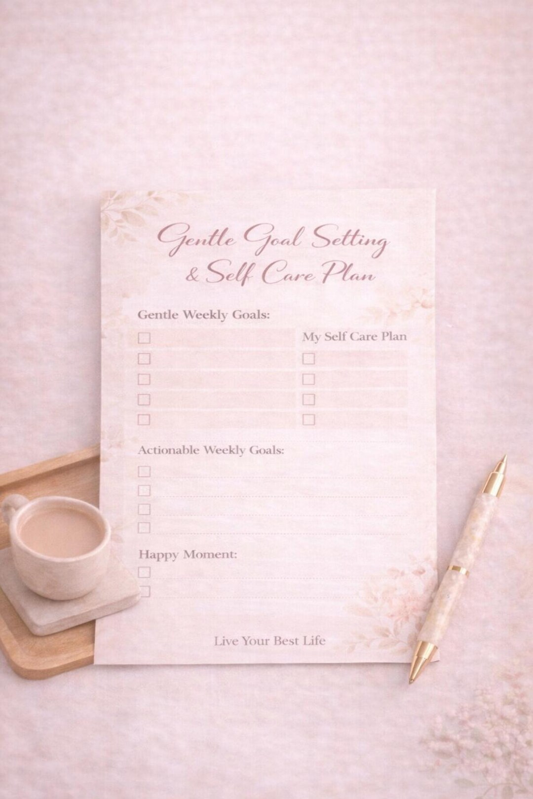 Weekly Reset Planner Printable | Soft Life Planner | Self Care & Goal ...