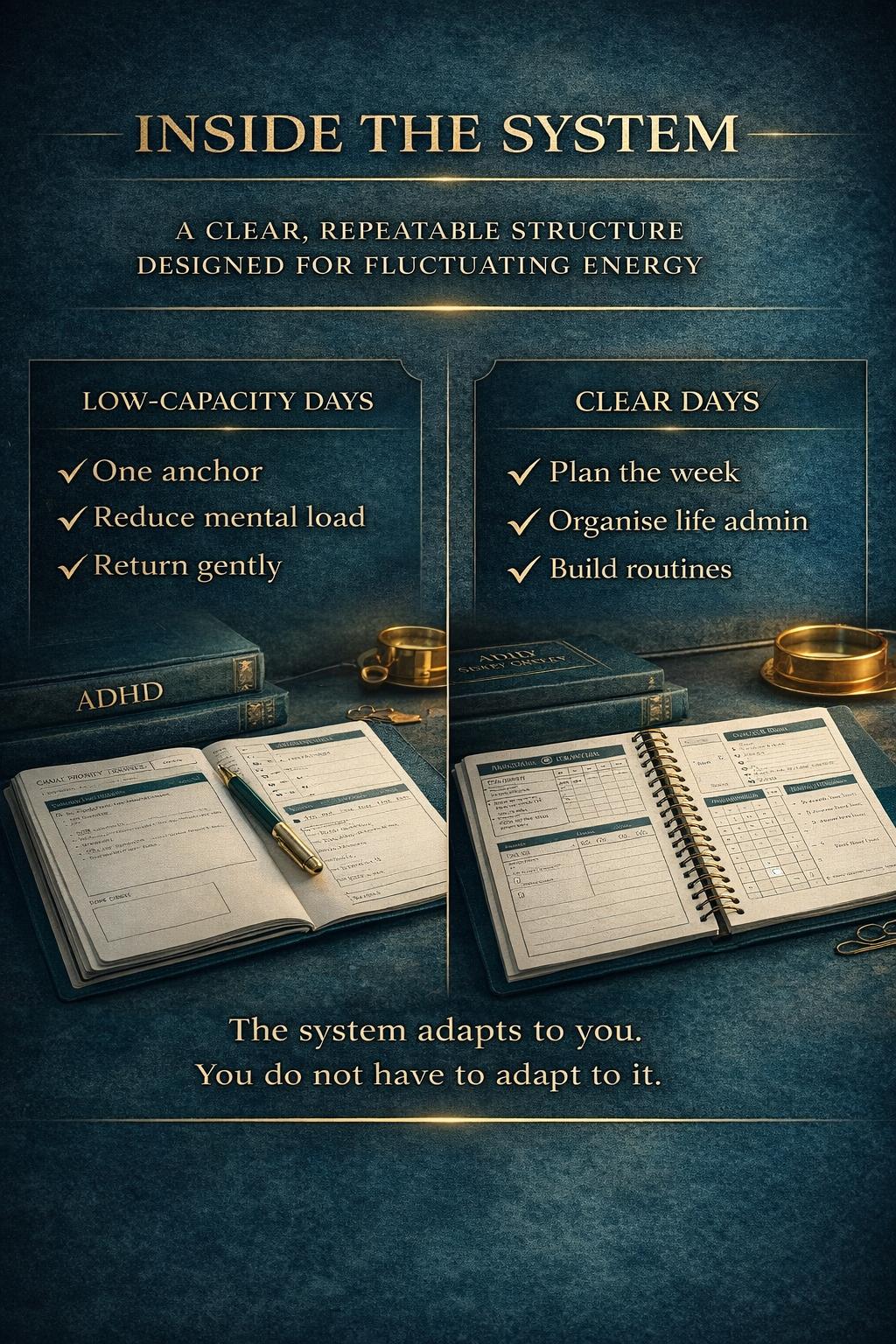 ADHD Focus System Planner | Structured Neurodivergent Daily Reset PDF ...
