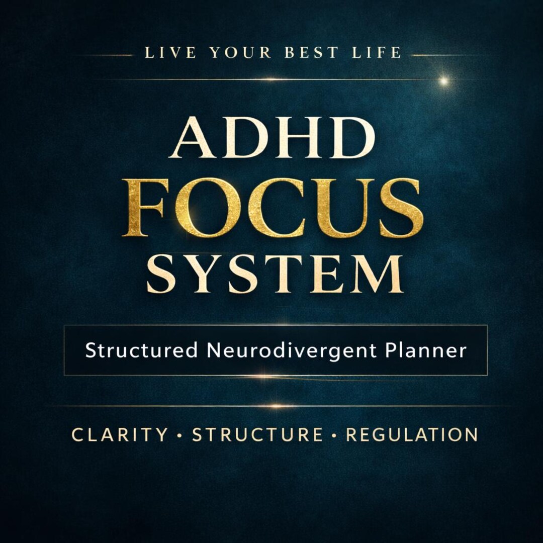 ADHD Focus System Planner | Structured Neurodivergent Daily Reset PDF ...